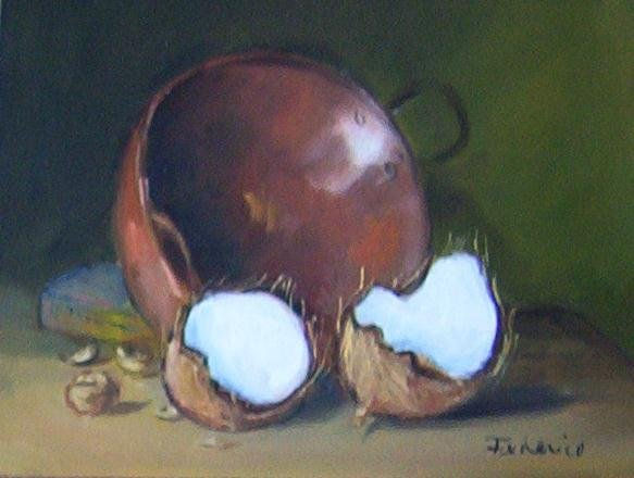 Coco y cobre Oil Panel Still Life Paintings