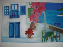 Terraza en grecia