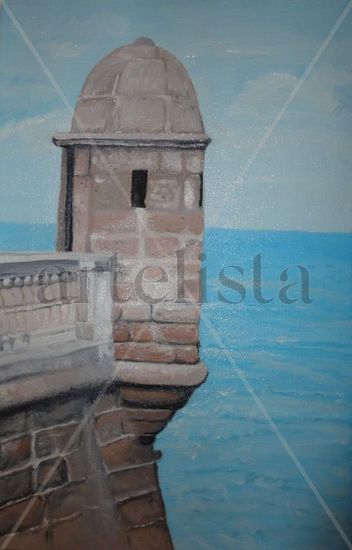 Garita de Cádiz Oil Canvas Landscaping