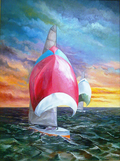 escena nautica Oil Canvas Marine Painting