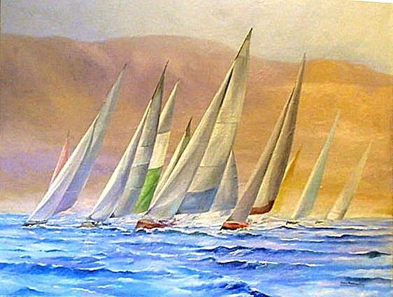 escena nautica Oil Canvas Marine Painting