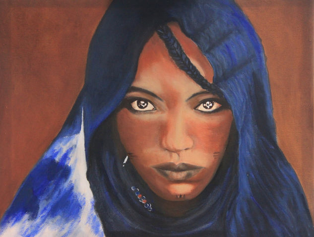 Mujer Tuareg Oil Canvas Landscaping