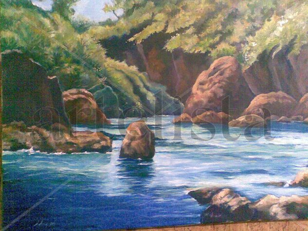 Cala en Tamarit Oil Canvas Landscaping