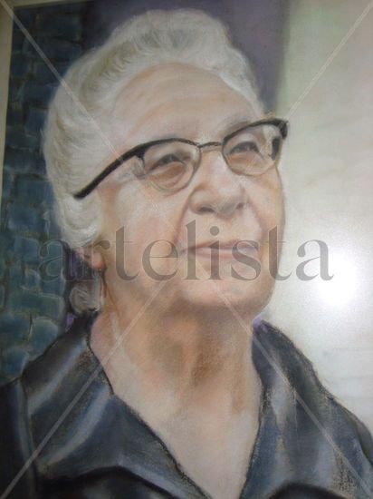 Retrato de la abuela Pastel Paper Landscaping