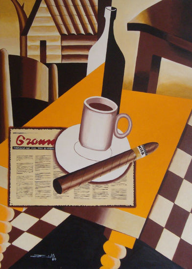 Café y Tabaco Acrylic Canvas Landscaping