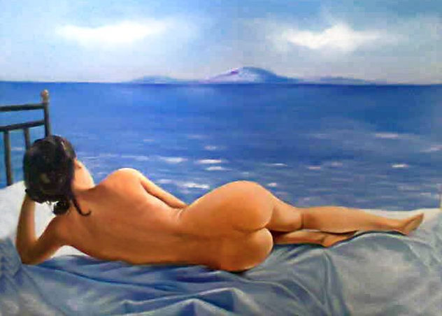 desnudo en el oceano
