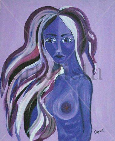 Mujer Lila Acrylic Panel Nude Paintings