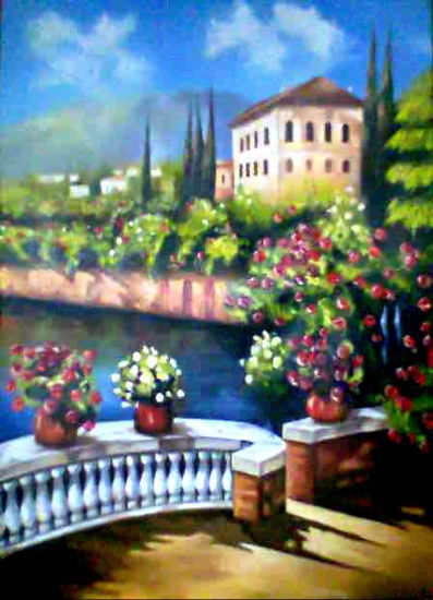 la casa del jardin Oil Canvas Landscaping