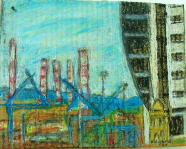 Port of Haifa Pastel Card Landscaping