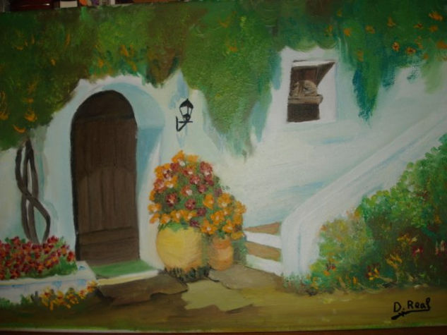 la puerta Oil Canvas Landscaping