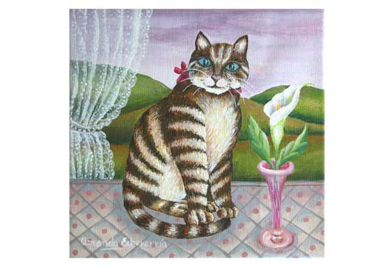 Gato con cala para Víctor Oil Canvas Animals