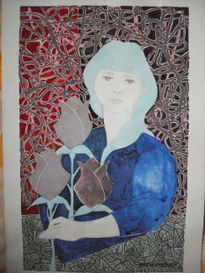 Niña con flor