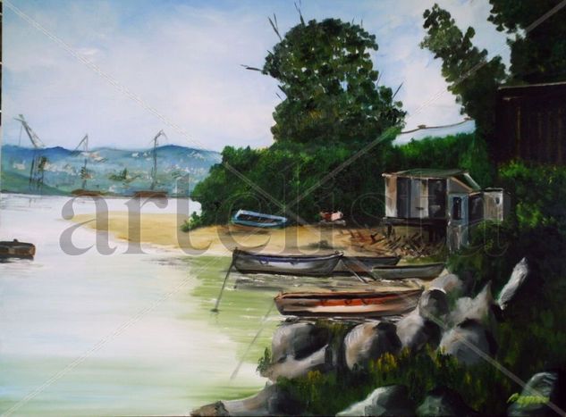 lo que quedo Oil Canvas Landscaping