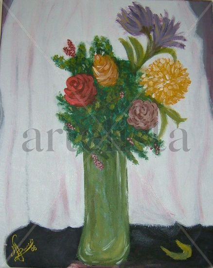 FLORERO Acrylic Canvas Floral Painting