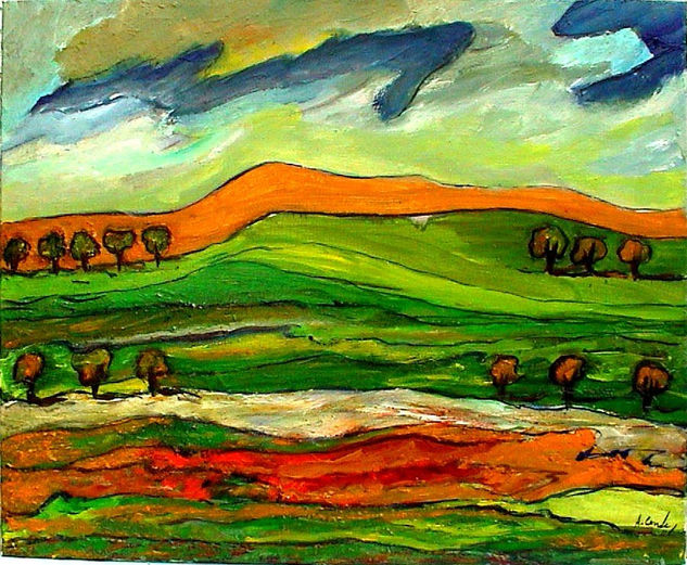 PAISAJE IMAGINADO DE CASTILLA Oil Canvas Landscaping