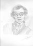 Retrato Woody Allen joven