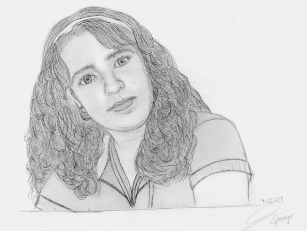 Retrato chica adolescente Pencil