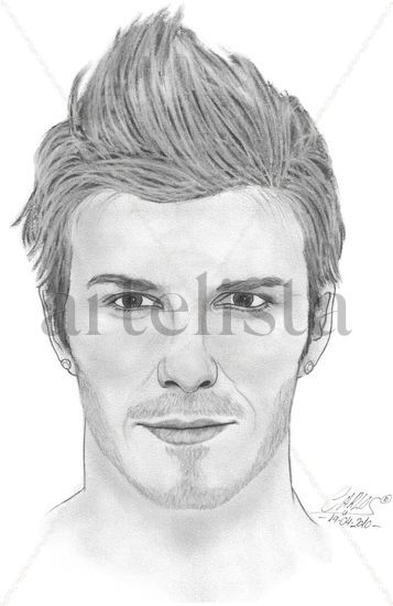 David Beckham Graphite Paper Portrait