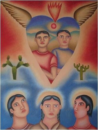 Corazones de niños adolesentes Óleo Lienzo Retrato