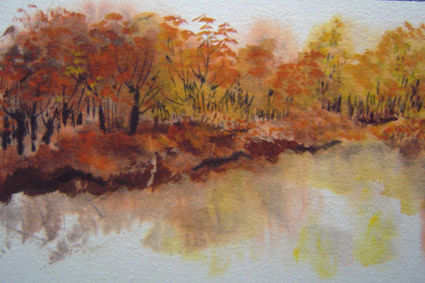 Reflejo de otoño Ink Paper Landscaping