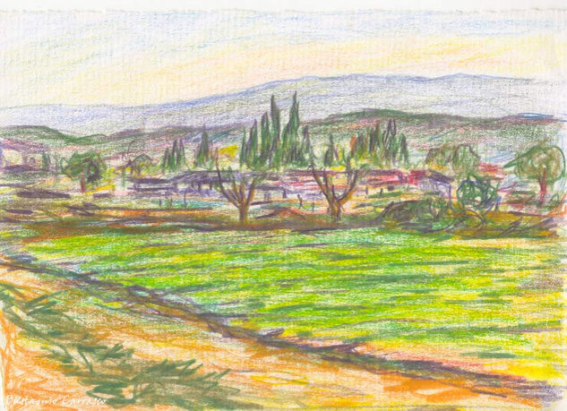 Apunte huerta ribera del Tajo Pencil