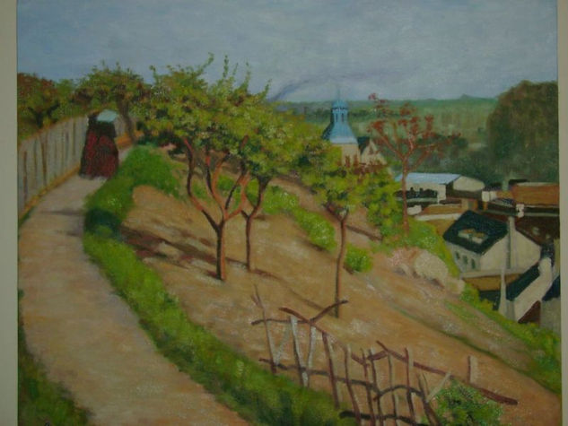 Path at Pontoise Oil Canvas Landscaping