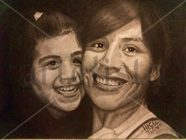 MAMA CARITO E HIJA NAIARA!!! Mixed Media