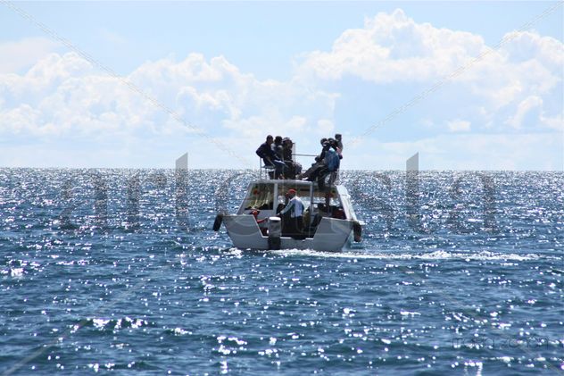 En paseo en barco.