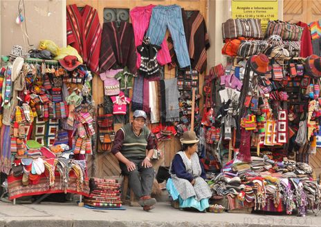 Puesto de artesanias.