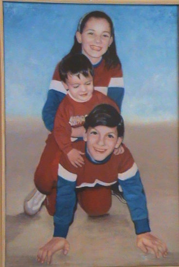 mis hijos Óleo Lienzo Retrato