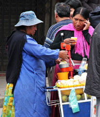 Vendedora de jugo.