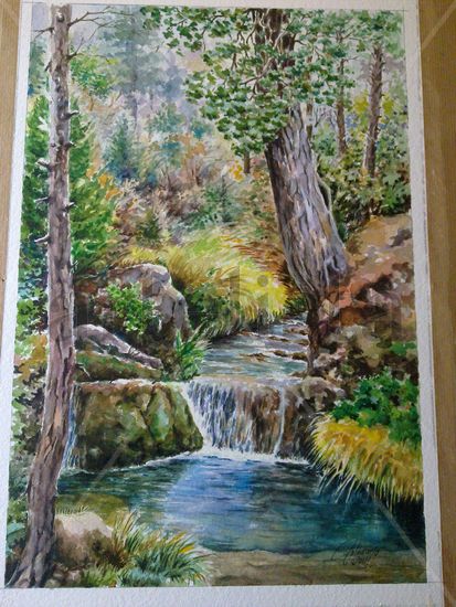 Arroyo de linarejos (Cazorla) Acuarela Papel Paisaje