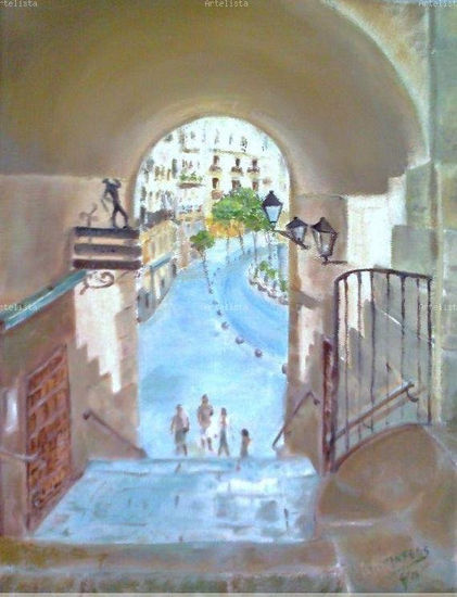 Arco de cuchilleros- Madrid Oil Canvas Landscaping