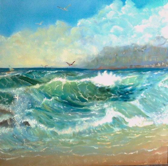 Marina Oil Canvas Marine Painting