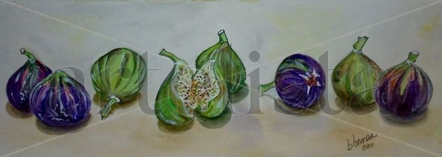 Dulces Higos Watercolour Paper Still Life Paintings