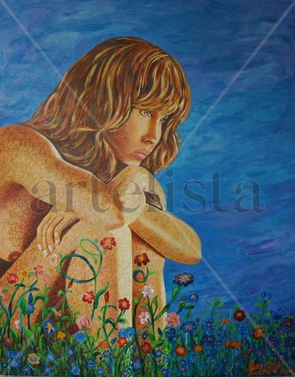 Artemisa-Diana Acrylic Canvas Figure Painting