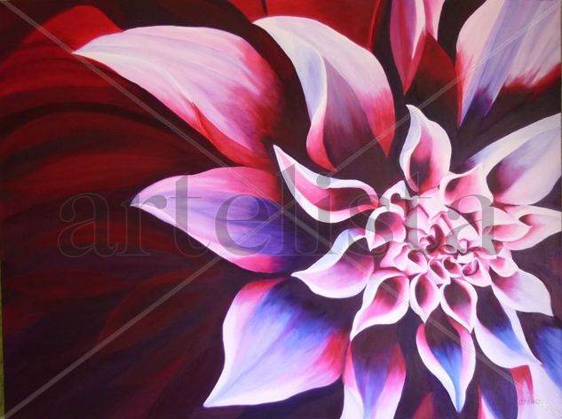 Crisantemo Oil Canvas Floral Painting