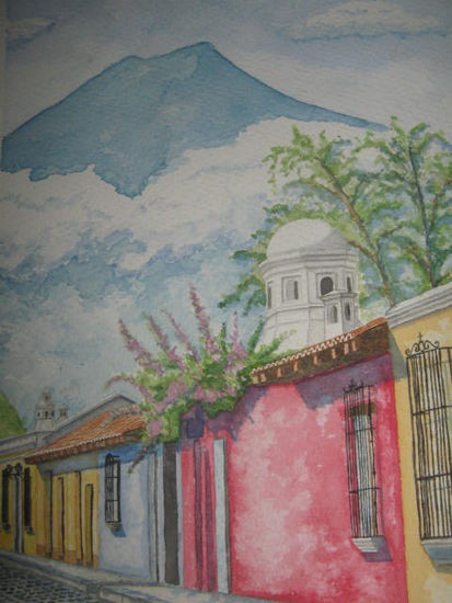 Antigua Guatemala Watercolour Paper Landscaping