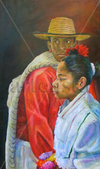 A POCOS SEGUNDOS Oil Canvas Figure Painting