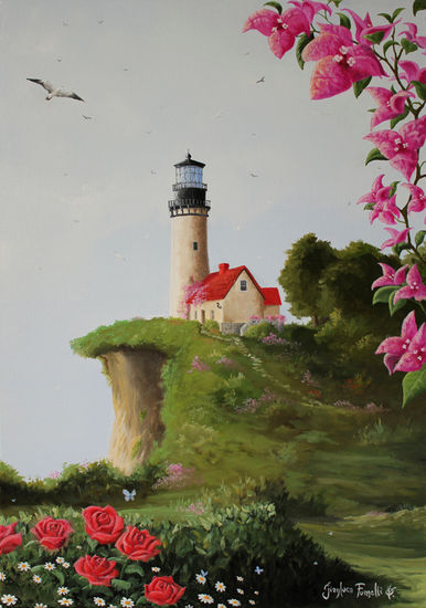 Primavera al mare Oil Canvas Landscaping