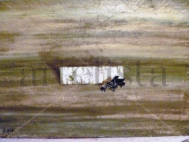 piano y pared Oil Canvas Landscaping