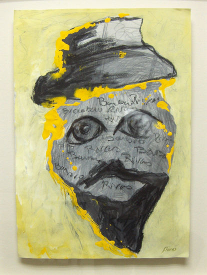 HOMENAJE A BARBARO RIVAS 2 Mixed media Paper Figure Painting