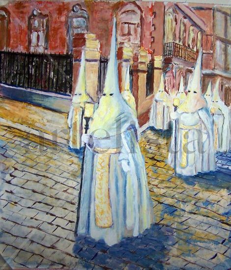 semana santa Acrylic Canvas Figure Painting