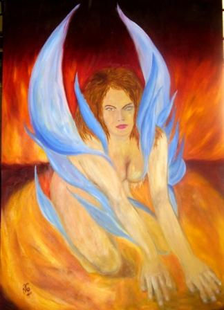 Angel o.... Oil Panel Nude Paintings