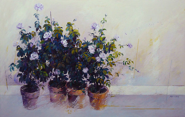 1113 cuatro rosales violetas 81 x 130