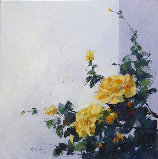 1006 dos rosas amarillas II  40 x 40 