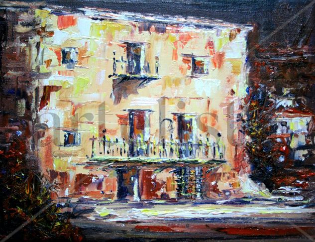 La casa Comedias Oil Canvas Landscaping