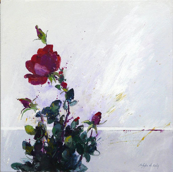 1007 rosa roja  40x 40 