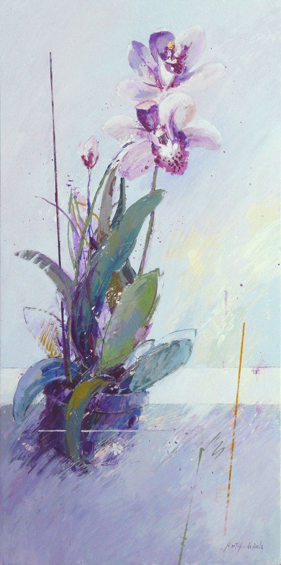 1086 orquideas verticales VI  80 x 40