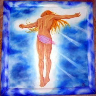 Cristo Oil Panel Figure Painting